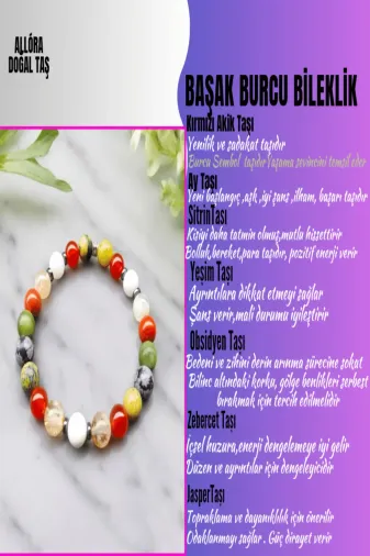 ALLORA DOĞALTAŞ allora240 Doğal Taş Başak Burcu Bilekliği
