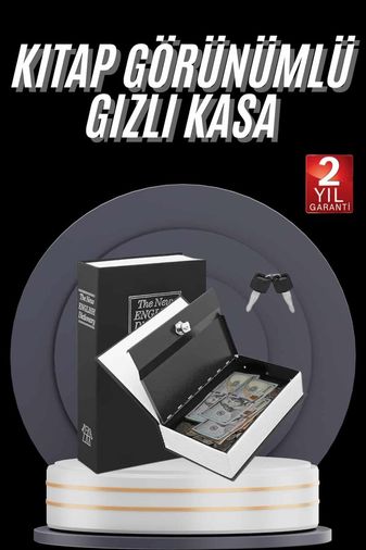 Ally TRİTHLTUCZZZKİTAPGÖRÜNÜMLÜKASAAAA3-BLNCCC Gizli Kasa Kilitli Sözlük Görünümlü 18Cm Gizli Kasa Büyük Boy Anahtarlı 76586883