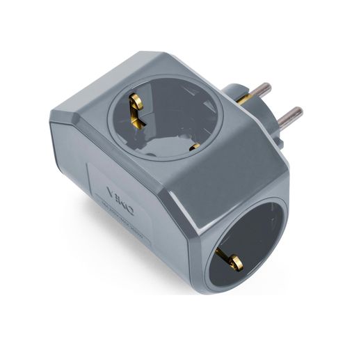 Almetra 57855210117597480184975 Yonca Plus Gri Üçlü Topraklı Priz Çarpma Karşıtı