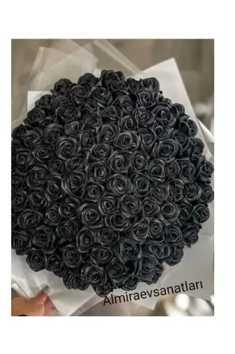 almiraevsanatları solmayan gül buketi siyah311 Solmayan Gül Buketi Siyah