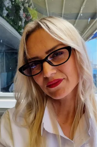 ALMR-484 Kadın Loren Mavi Işık Korumalı Dinlendirici Cat Eye Model Ekran Gözlüğü