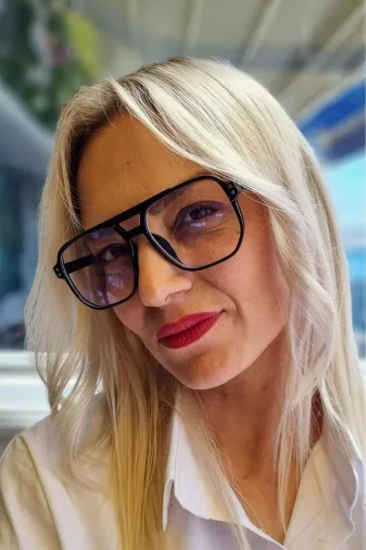 ALMR-485 Unisex Marlow Mavi Işık Korumalı Dinlendirici Kare Model Ekran Gözlüğü