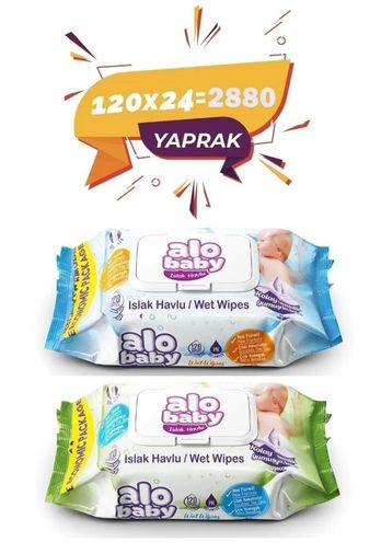 ALO BABY qETUx2ewpv Ekopack Islak Havlu 120Li - 24 X 120Li - 2880 Adet