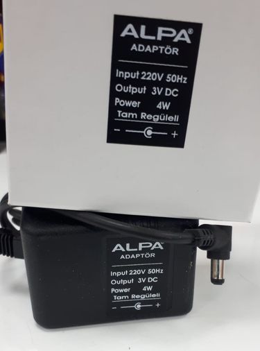 Alpa ADR04-DC3V 4 Watt 3 Volt Tam Regüleli DC Adaptör