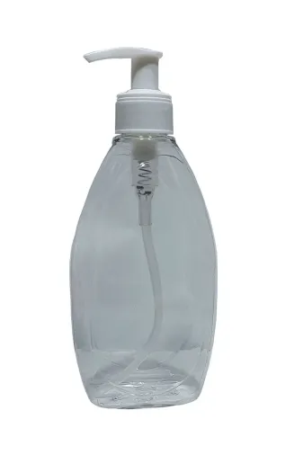 Alsun 86974317119253 1 Adet 400 Ml Sıvı Sabunluk Beyaz Pompalı Yassı Model Boş Şişe