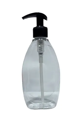 Alsun OtelBukleti-3201 100 Adet 400 Ml Sıvı Sabunluk Siyah Pompalı Yassı Model Boş Şişe