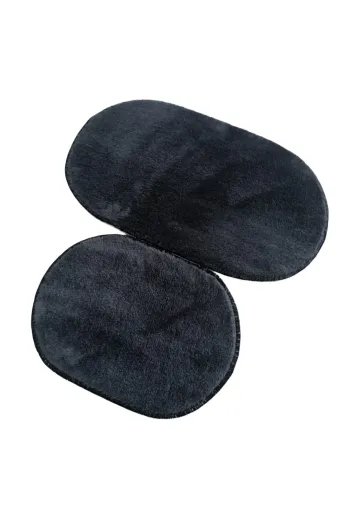 ALTUN CARPET banyotjyftgyhuj 2Li Antırasit 50X80+40X50 Post Pelüş Kaymaz Taban Banyo Paspası