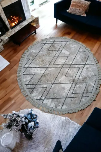 Altun HALIJGHFUTGY Carpet Jel Kaymaz Giri Merinos Hali Yuvarlak