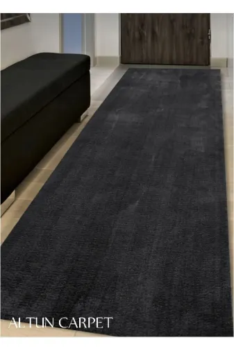 Altun TYCD7IFFEN170668272523325 Carpet Özenli Kesim Hizmeti Yapılır Antrasit Pofuduk Post Peluş Kaymaz Taban Yolluk