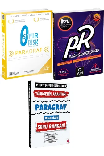 Anahtar Kitap 4234325988877 2026 Türkçenin Anahtarı Paragraf + 345 Sıfır Risk Paragraf + Paragrafın Ritmi Soru Bankası Seti