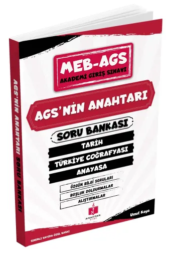 Anahtar Kitap 42345997501226 2026 Meb Ags Ags'nin Anahtarı Soru Bankası Tarih - Türkiye Coğrafyası - Anayasa
