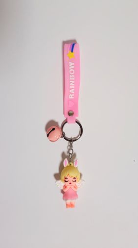 Anahtarlık Pembe Tavşan Kulaklı Melek