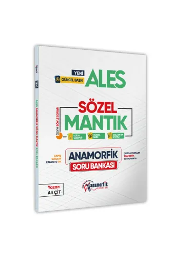 Anamorfik Yayınları ALESAnmrfkSozMntk4048 2025 Ales Anamorfik Sözel Mantık Soru Bankası Yeni Müfredat Dijital Çözümlü