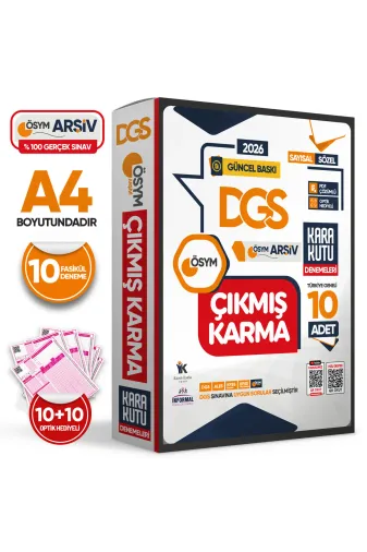 Anamorfik Yayınları DGS10LUDENEME4046 2026 Dgs Sayısal-Sözel-Tm Ösym Çıkmış Karma Kara Kutu 10Lu Deneme Paketi Türkiye Geneli D. Çözümlü