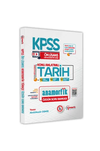 Anamorfik Yayınları KPSSANMRKönlsnsORTtarihkonuanltmKD Kpss Ön Lisans-Ortaöğretim Anamorfik Tarih Konu Anlatımlı Özgün Soru Bankası Dijital Çözümlü