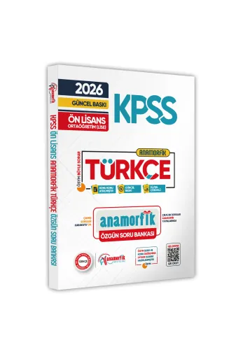 Anamorfik Yayınları KPSSönlsnsORTtürkçetek4052 2026 Kpss Ön Lisans/ortaöğretim Türkçe Anamorfik Tek Kitap Özgün Soru Bankası Dijital Çözümlü