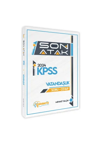 Anamorfik Yayınları KPSSvtndslkSONatak4048 Kpss Vatandaşlık Son Atak Soru-Cevap