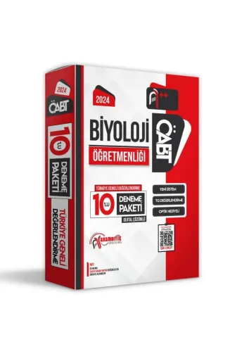 Anamorfik Yayınları OABTBiyoloji4046 2024 Türkiye Geneli Öabt Biyoloji Öğretmenliği 10Lu D.çözümlü Paket Deneme