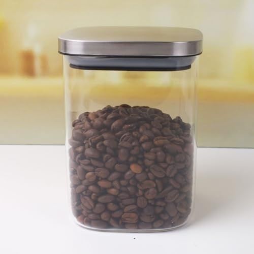 Anda 57855210125858080184975 700Ml Sızdırmaz Vakumlu Metal Kapaklı Borosilikat Cam Kavanoz Hava Geçirmez & Dayanıklı Gıda Saklama Kabı 10Cm X 13Cm 7009