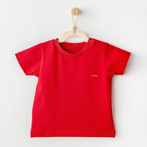 Andywawa AC25971 Casual Bebek Tişört Red