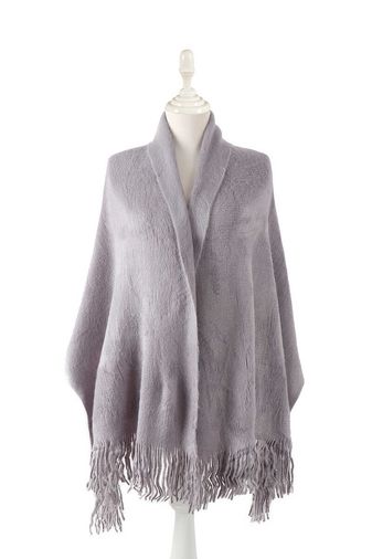 Angora Ponponlu Şal 60x180 - Gri
