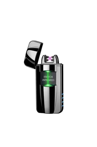 Anka Usb335 Sensörlü Alevsiz Usb Şarjlı Tesla Çakmak Gümüş