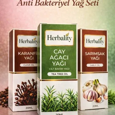 Antibakteriyel Yağ Seti ( Karanfil Yağı & Çay Ağacı Yağı & Sarımsak Yağı)