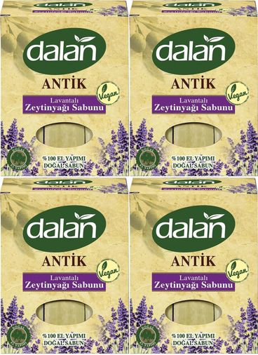 Antik Defneli Zeytinyağı Sabunu 900GR Lavantalı (4 Lü Set)