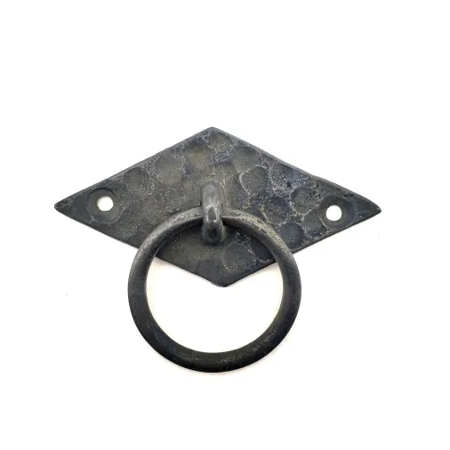 Antika Tarz Dekoratif Pirinç Yan Bakla Kapı Kulbu - 41x82 mm, Oksit