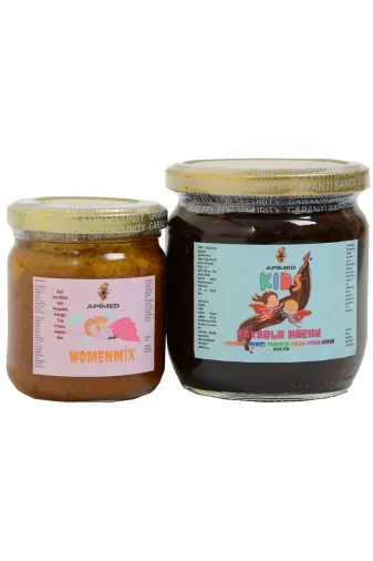 APİMED APMD143 Kıds 400 Gr Ve Womenmix 200 Gr Hanım Karışımı Arı Sütü Arı Ekmeği+Propolis+Yaş Polen+Bal