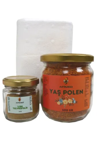 APİMED APMDS78 Yaş Polen (300Gr) Ve Propolis (40Gr) İkili Set