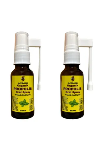APİMED cbvdf4334 Propolis Oral Sprey – Bitkisel Yağ Karışımlı, Alkolsüz (2*20 Ml)