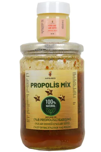 APİMED SDFS108 Propolismix(600Gr) %100 Doğal Şifa Karişim + Ari Sütü (40Gr)