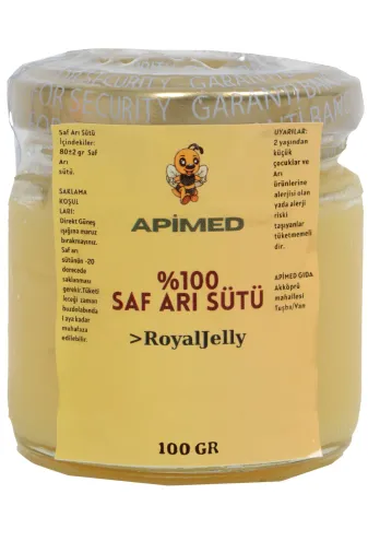 APİMED TYC00761525247 Doğal Saf Ari Sütü (100 Gr) – Soğuk Zincirli, Vitamin Ve Mineral Deposu