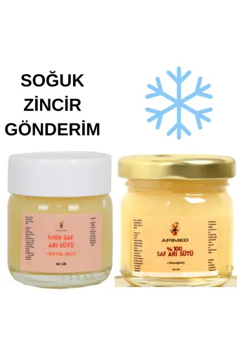 APİMED TYCGA2VZZN170102582541826 Saf Ari Sütü(2*40Gr), Kalitesiyle Enerji Ve Bağışıklık Desteği