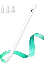 Apple Ipad 10.2 8/9. Nesil Uyumlu Stylus Çizim  Avuçiçi Redli Dokunmatik Kalem 3 Adet Yedek Uç