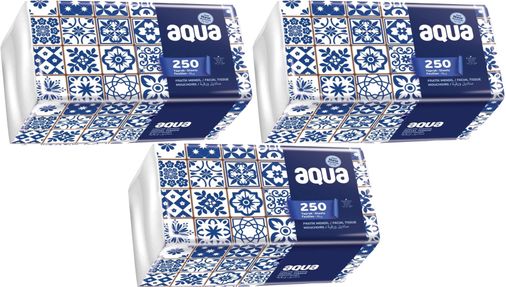 Aqua Pratik Mendil 250 Yaprak Tekli Pk 3 Li Set
