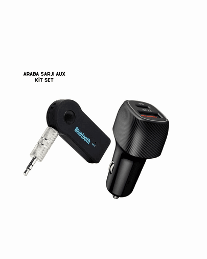 Araç İçi Bluetooth Müzik Kiti + Type-C PD Araç Şarjı Seti