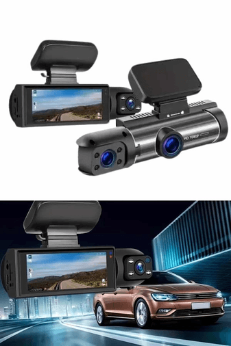 Araç İçi Full Hd Kamera Ön Ve Arka Kameralı Ekranlı Araç Kamerası