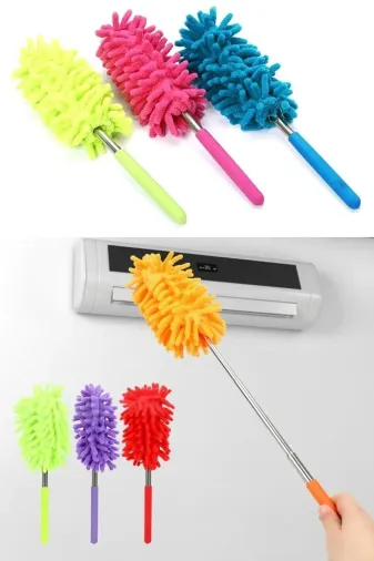 ARALMİNİAVM aralpüskül Aral Mavi Teleskopik Mikrofiber Tüy Toz Toplama Pratik Uzayabilen Toz Alma Fırçası
