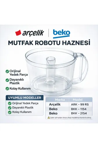 Arçelik 2009 Ark 99 Rs Mutfak Robotu Orijinal Hazne