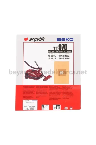 Arçelik SPG 01 009-670 Tt970 Kağıt Elektrikli Süpürge Torbası (5 Adet)