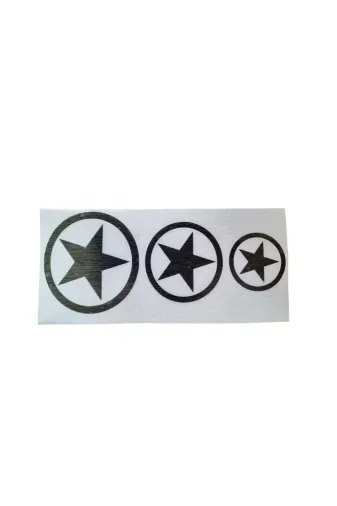 ARGALI P501S135 3 Adet Army Star Oto-Motorsiklet Sticker Etiketler