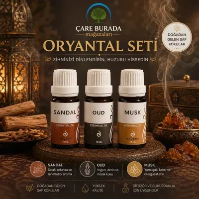Arjens Sandal & Oud & Musk 10 Esans ml | Oryantal Seti
