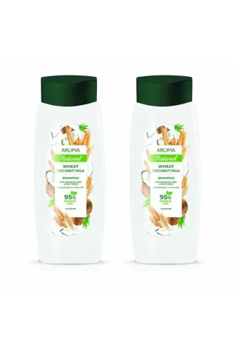 AROMA NATURAL 9765 Şampuan Wheat Coconut Mılk % 95 Bitkisel 2 X 400 Ml