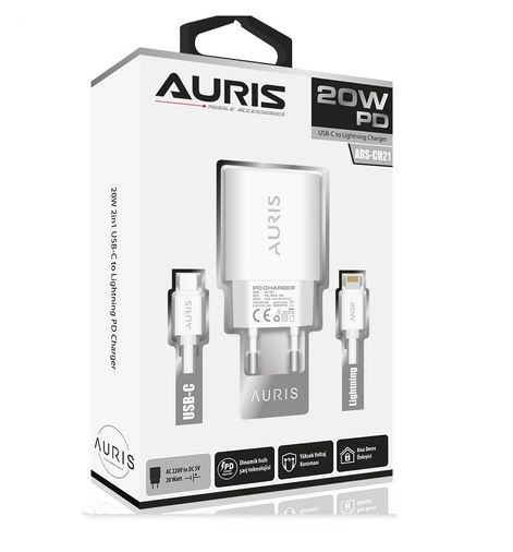 ArsCH21 Auris Ars-Ch21 20W Usb-C'den Lightning Pd Şarj Cihazı