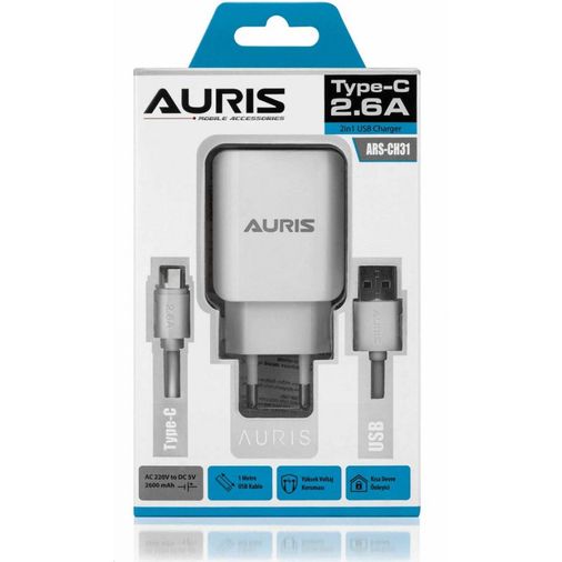 ArsCh31 Auris Ars-Ch31 Type-C Set 2.6A Şarj Cihazı