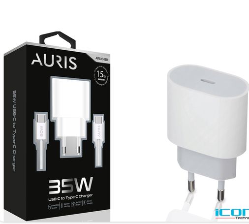 ArsCh38 Auris Ars-Ch38 35W Type-C To Type-C Iphone 15 Ve Üzeri Uyumlu Şarj Aleti Seti