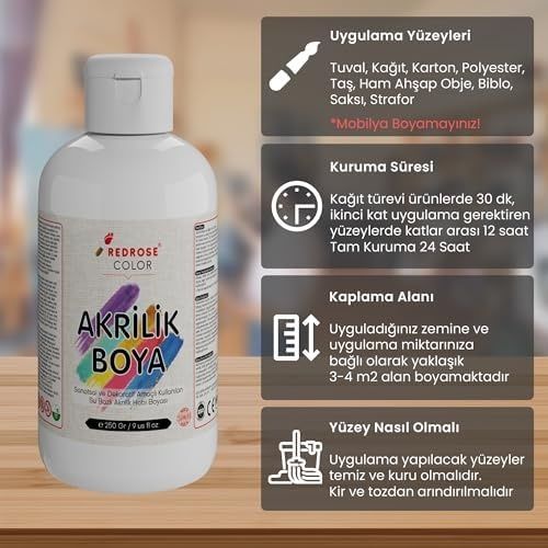 ART 133249814 Gri Akrilik Boya 250Gr