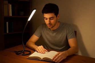 ART 57855210123996780184975 Usb Led Masa Lambası 14 Ledli, 3 Kademeli Dokunmatik Işık, Esnek Boyunlu Kitap Okuma & Çalışma Lambası .